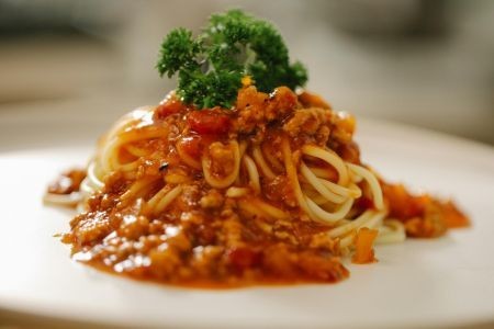 Spaghetti Bolognese on a plate