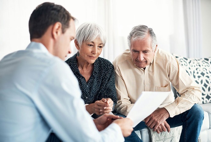 Old Couple Getting Advice On Their Energy