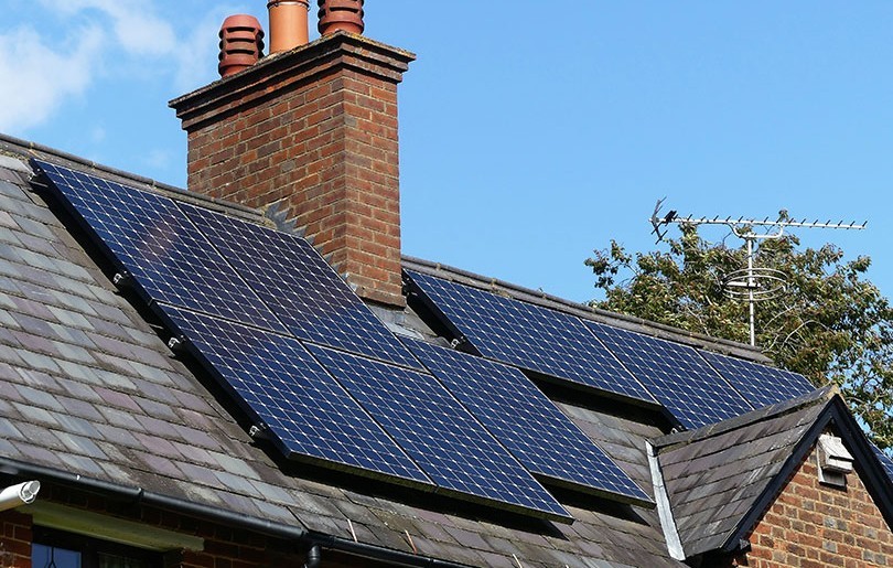 Solar Panels On A Roof