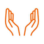 Orange hands