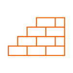 Orange wall icon