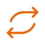 orange arrow icons