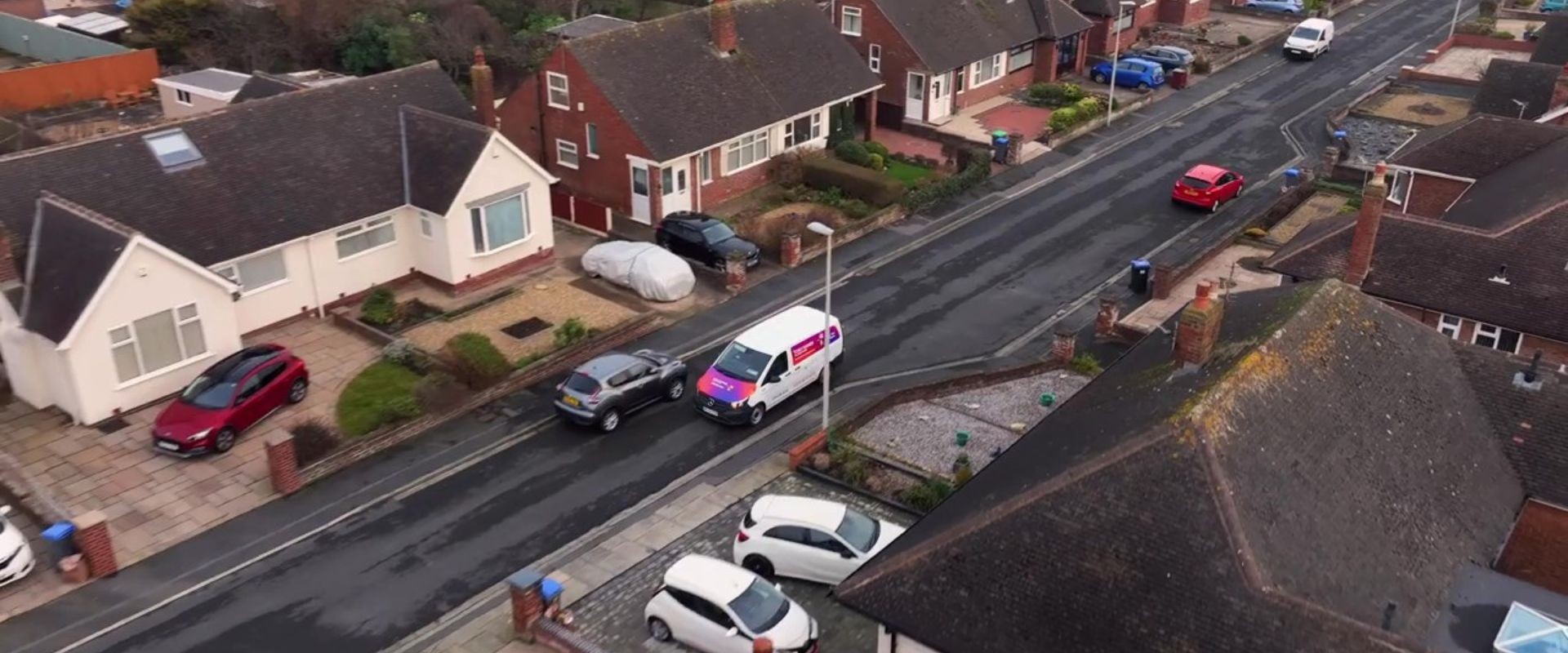 The Little Van of Warm driving through Lancashire visit homes.