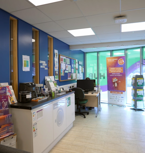 Cosy Homes Retrofit Assessor with Cosy Homes van